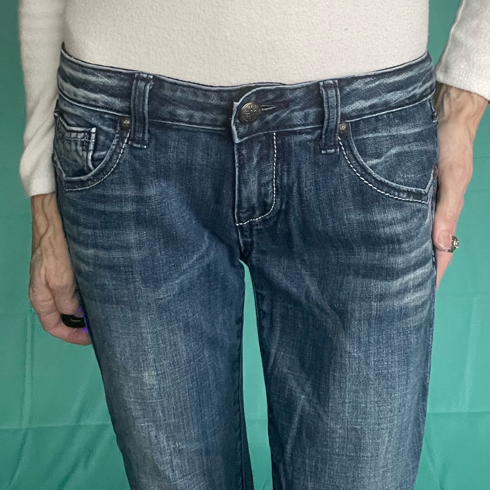 Re-Rock For Express Size 4 Regular Boot Cut Jeans - image 4